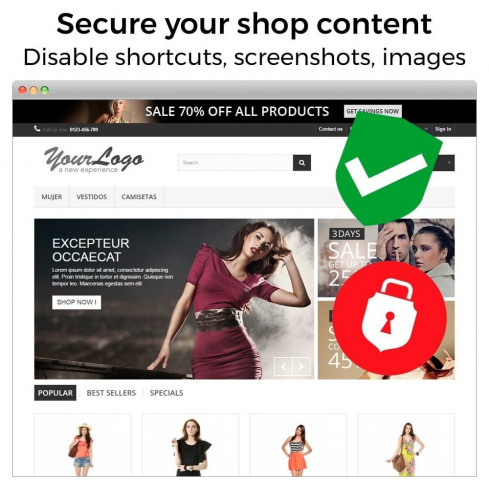 Content Protection - Secure your shop module for PrestaShop