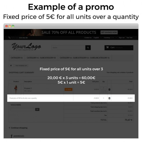 Module Promotions et réductions (3x2, rabais, offres, packs) pour PrestaShop