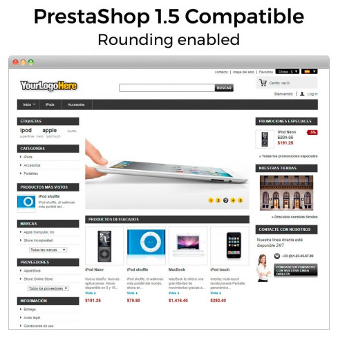 Price rounding (5ct, 10ct, .99, .95, Swiss, etc...) module for PrestaShop