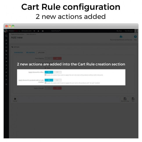 Module Conditional Cart Rules (without offers, on sale...) pour PrestaShop