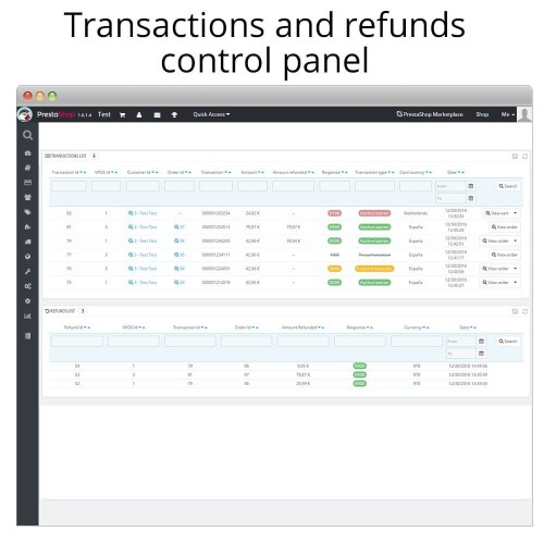 Módulo Redsys ®* Insite pago tarjeta y gestión de devoluciones para PrestaShop