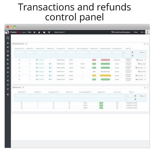 Module Redsys ®* Insite virtual POS card payment and refunds pour PrestaShop