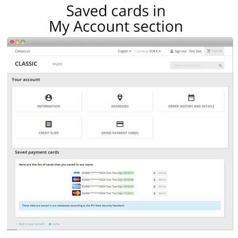 Module Redsys ®* Insite virtual POS card payment and refunds pour PrestaShop