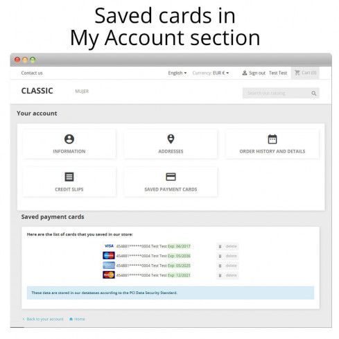 Módulo Redsys®* Insite pago tarjeta y gestión de devoluciones para PrestaShop