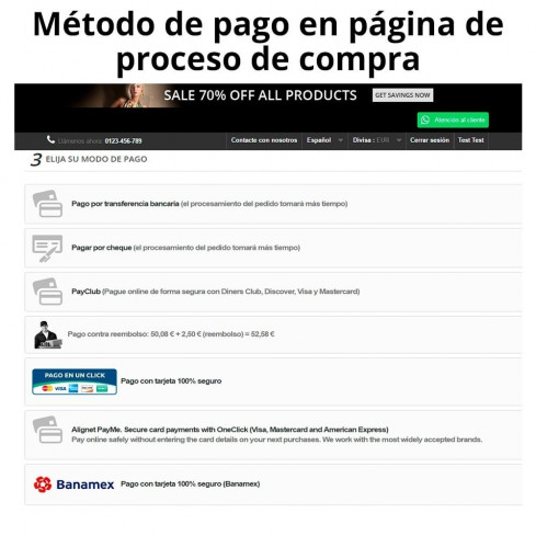 Banamex card payment module for PrestaShop