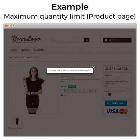 Módulo Mínimos, máximos, múltiplos y límites de importe para PrestaShop