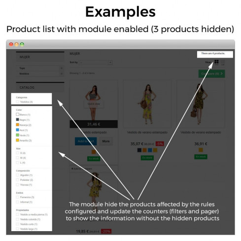 Moduł Hide products (stock 0, price range, countries, group) dla PrestaShop