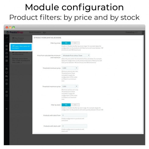 Módulo Carrusel y slider de productos para PrestaShop