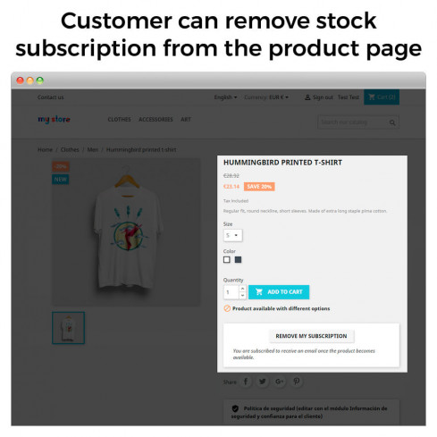 Out of Stock Notifications - Back In Stock Alerts module for PrestaShop