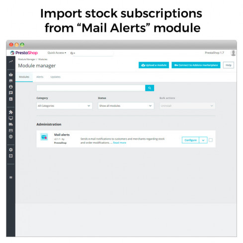 Out of Stock Notifications - Back In Stock Alerts module for PrestaShop