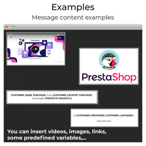 Módulo Mensajes en cualquier lugar para PrestaShop