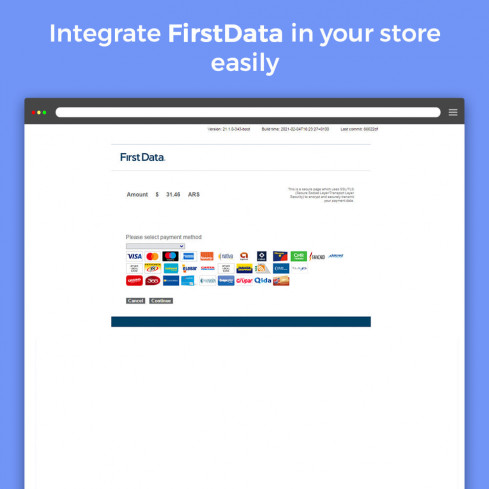 Modulo Card payment with First Data - fiserv per PrestaShop