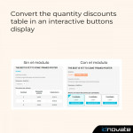 Modulo Display the quantity discounts table with buttons per PrestaShop
