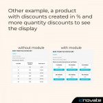 Módulo Muestras los descuentos por cantidad en formato botón para PrestaShop