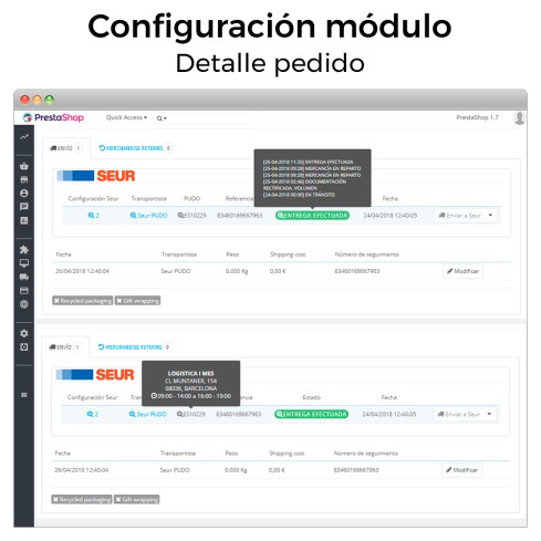 Módulo Seur para PrestaShop