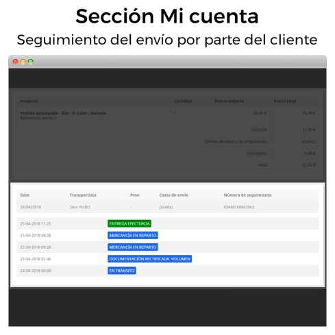 Seur carrier module for PrestaShop