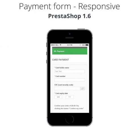 Manual Credit Card Processing - Offline payment module for PrestaShop