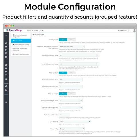 Moduł Price increments, discounts and fixed prices dla PrestaShop