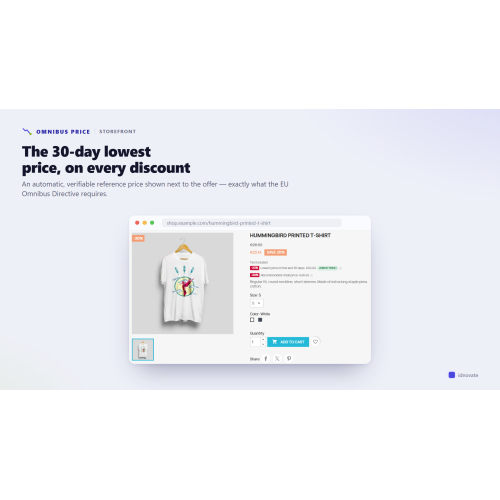 Module Omnibus Price - Prix le plus bas des 30 derniers jours pour PrestaShop