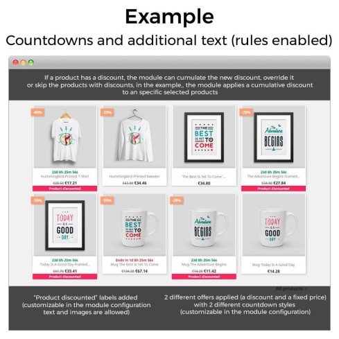 Modulo Aumenti di prezzo, sconti e prezzi fissi per PrestaShop