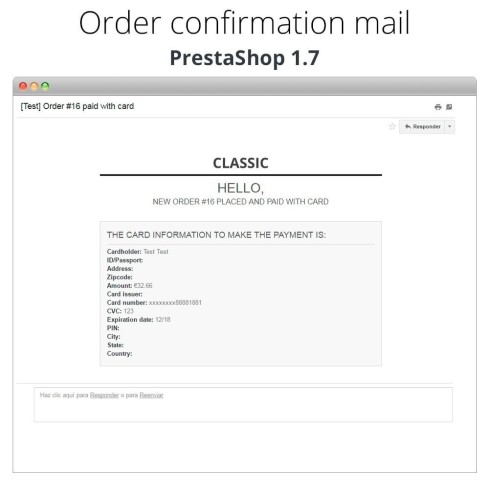 Module Paiement offline/manuel avec une carte de crédit/débit pour PrestaShop