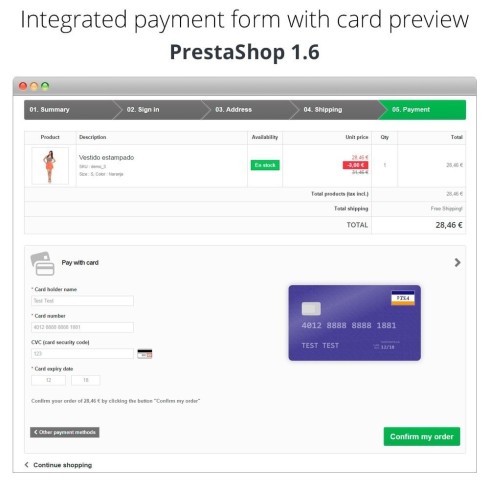 Module Paiement offline/manuel avec une carte de crédit/débit pour PrestaShop