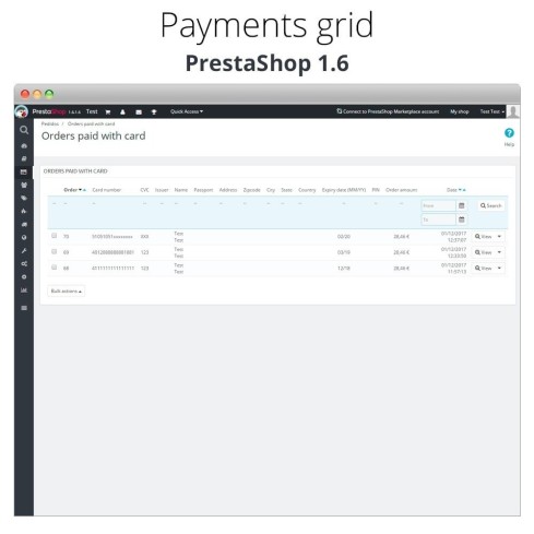 Module Paiement offline/manuel avec une carte de crédit/débit pour PrestaShop