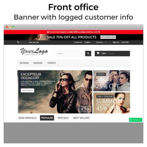 Super User - Log in as customer module for PrestaShop