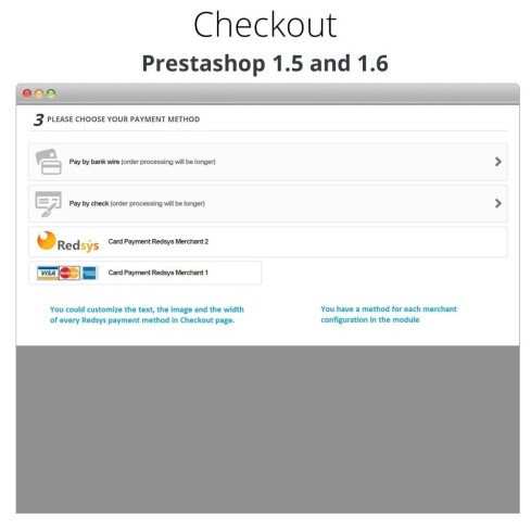 Módulo REDSYS ®* Pago tarjeta (Bizum ®*, clicktopay, devoluciones) para PrestaShop