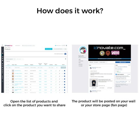 Share on Social Network from the Backoffice module for PrestaShop