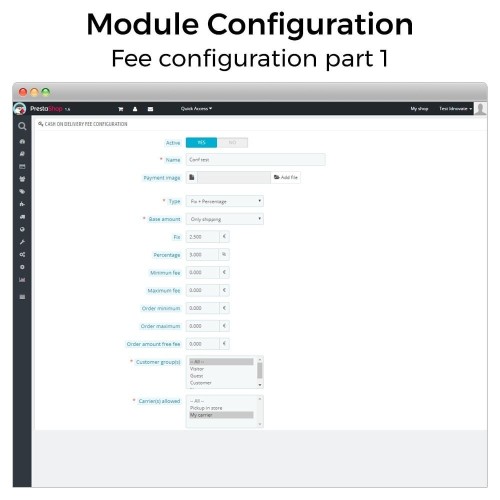 Modulo Pagamento alla consegna con commissione/ricarico Plus per PrestaShop