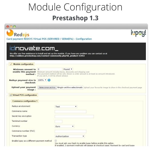 Module REDSYS ®* card payment (bizum ®*, clicktopay, refunds) pour PrestaShop