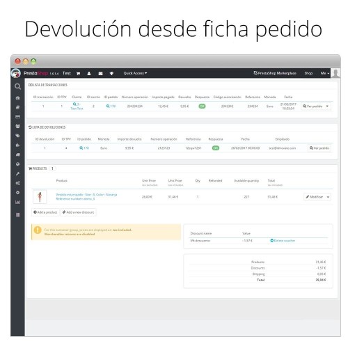 Módulo Pago tarjeta TPV Virtual CECA y devoluciones (y Bizum ®*) para PrestaShop