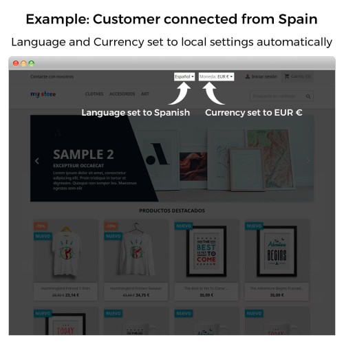 Auto Change Country, Language And Currency Geolocation module for PrestaShop