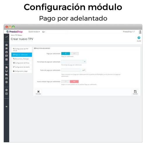 Módulo REDSYS ®* Pago tarjeta (Bizum ®*, clicktopay, devoluciones) para PrestaShop