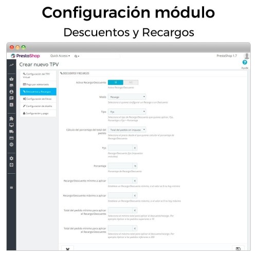Módulo REDSYS ®* Pago tarjeta (Bizum ®*, clicktopay, devoluciones) para PrestaShop