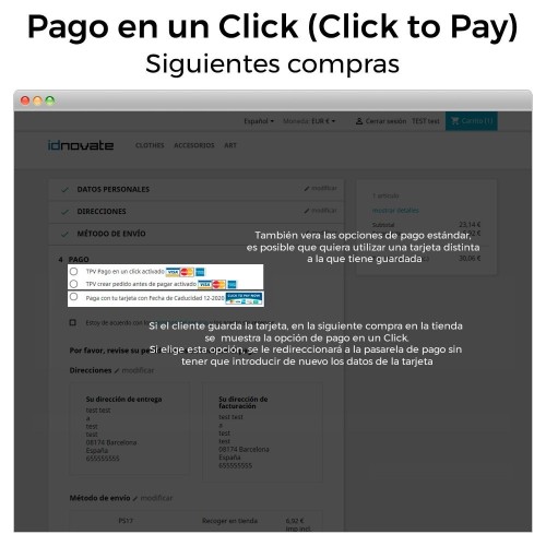 Módulo REDSYS ®* Pago tarjeta (Bizum ®*, clicktopay, devoluciones) para PrestaShop