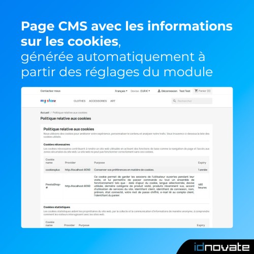 Module Loi Cookies RGPD (Bloqueur) + Google Consent Mode ❤️ pour PrestaShop