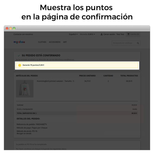 Módulo Programa Puntos de Fidelidad: Recompensas, Cupones y Bonos por Hitos para PrestaShop