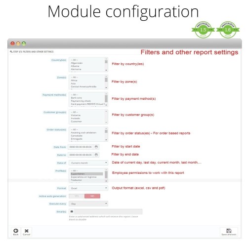 Moduł Advanced reports dla PrestaShop