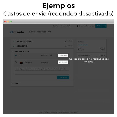 Módulo Redondear precios (5ct, 10ct, .99, .95, Suizo, etc...) para PrestaShop