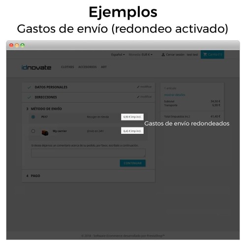 Módulo Redondear precios (5ct, 10ct, .99, .95, Suizo, etc...) para PrestaShop