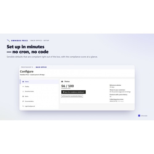 Modulo Omnibus Price - Lowest price in 30 days per PrestaShop