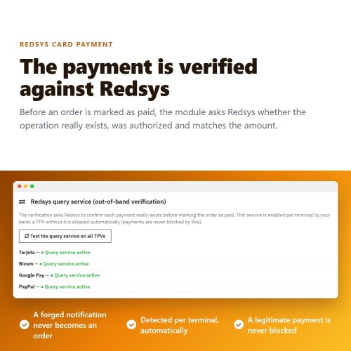 Modulo REDSYS ®* card payment (bizum ®*, clicktopay, refunds) per PrestaShop