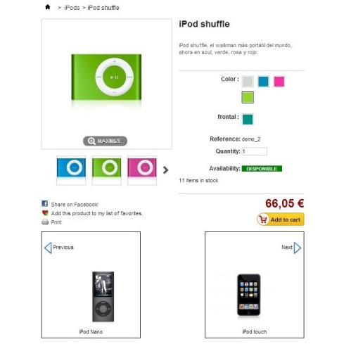 Moduł Navigation - Naviguer entre les produits dla PrestaShop