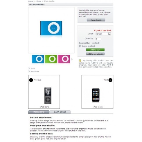 Modulo Navigation - Navigare tra i prodotti per PrestaShop