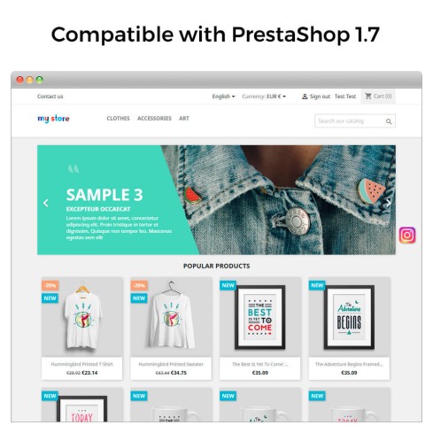 Social Network Button - Increase Followers module for PrestaShop